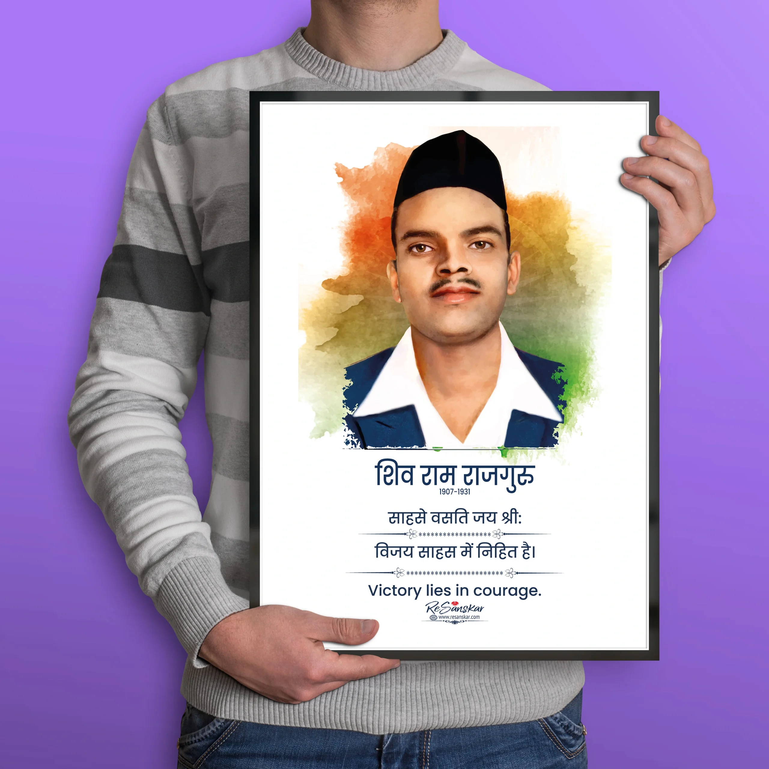 frame in hand mockup