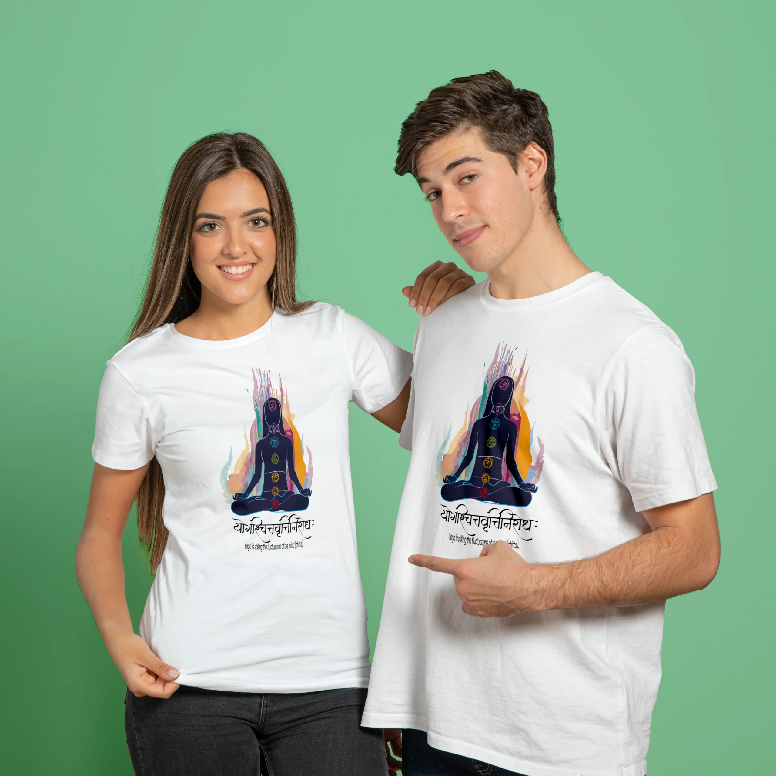 yoga tshirt couple chitta